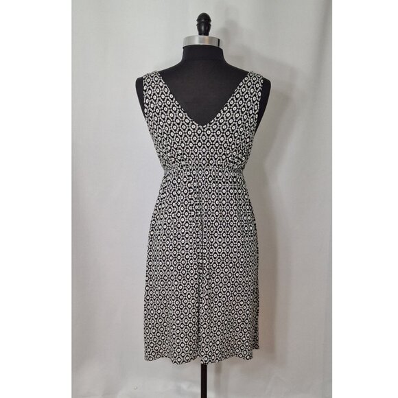 Beachy Sundress Floral Miniprint Empire High Waist Cool Rayon Dress Large - Picture 4 of 11